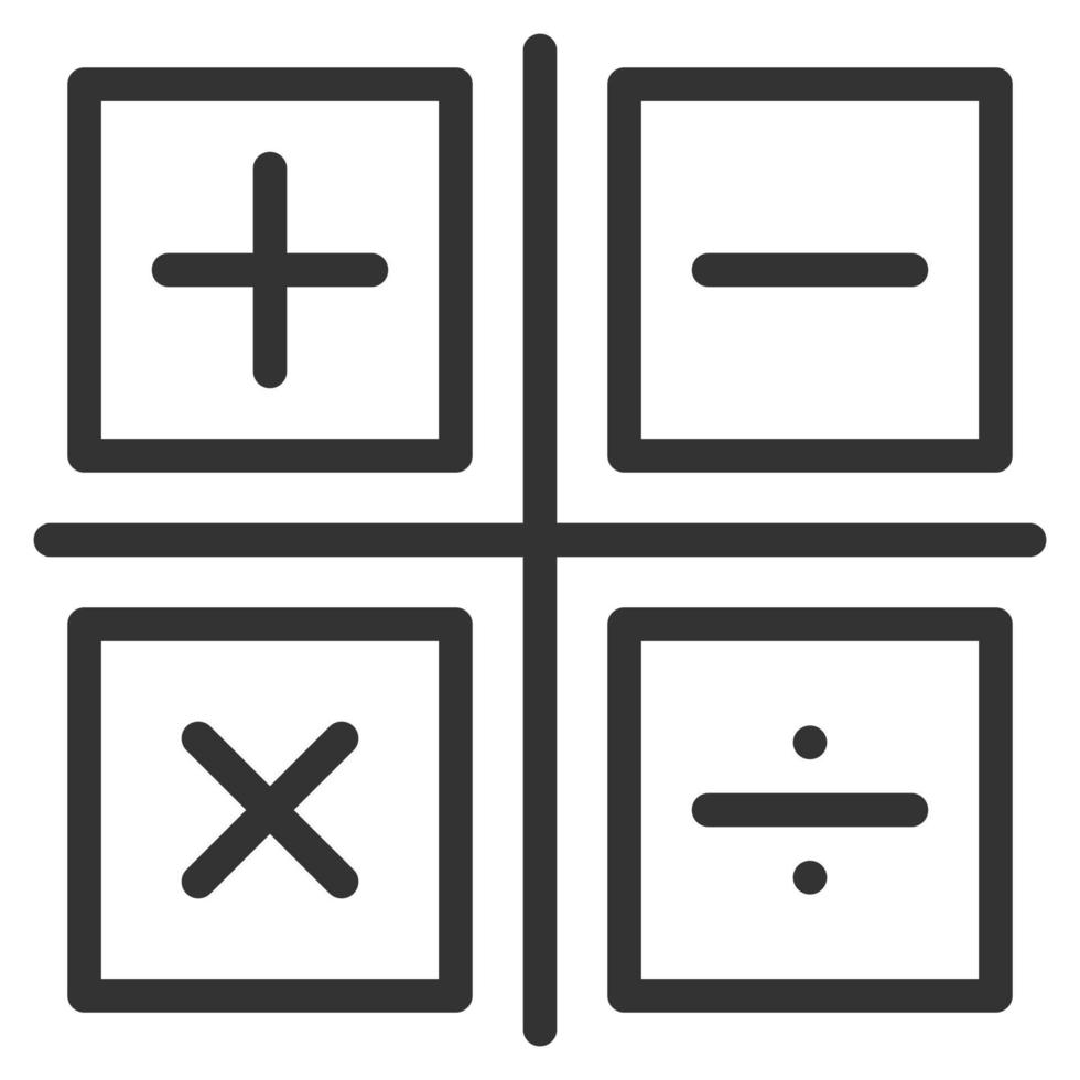 illustration vectorielle de maths icône ligne vecteur