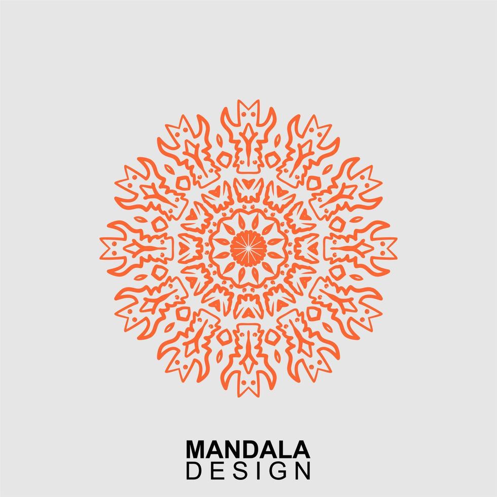 conception de mandala dessiné à la main. illustration vectorielle vecteur