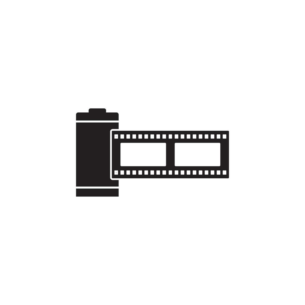 rouleau film logo modèle vecteur icône illustration