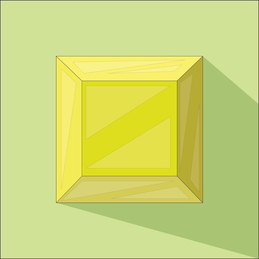 icône du vecteur de couleur vert carré de bijoux