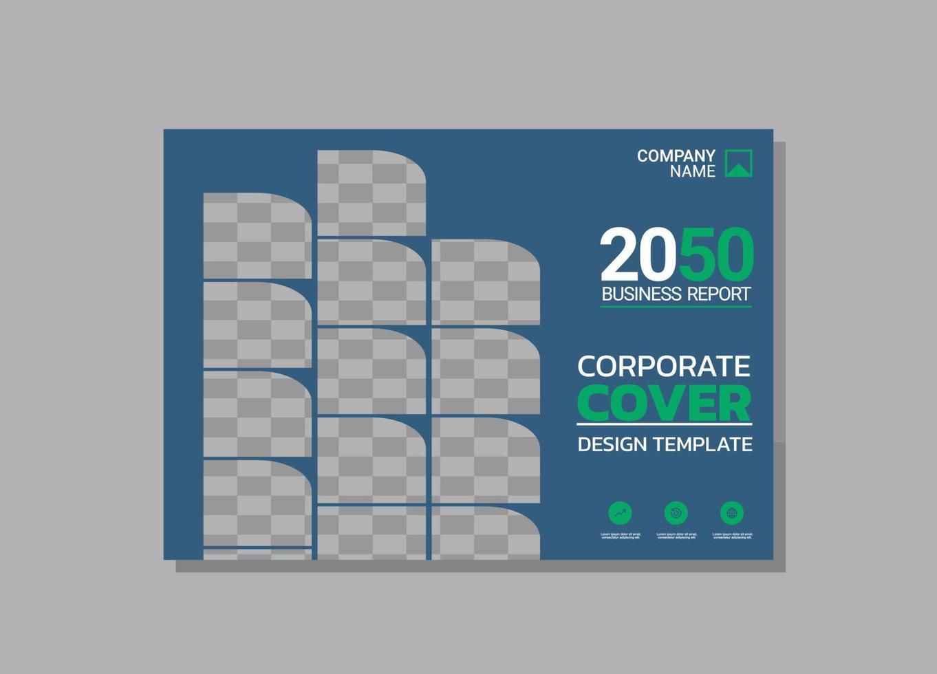 couverture horizontale de l'entreprise moderne vecteur