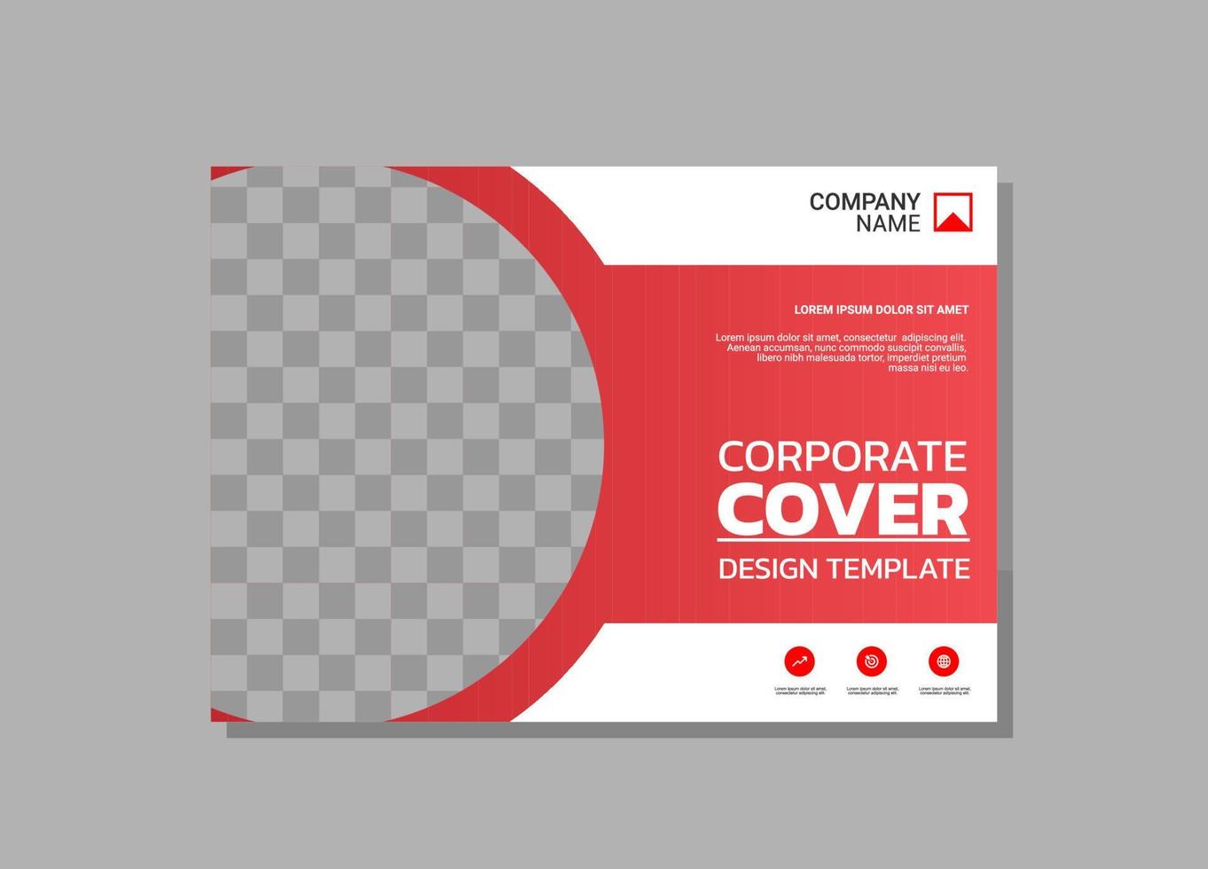 couverture horizontale de l'entreprise moderne vecteur