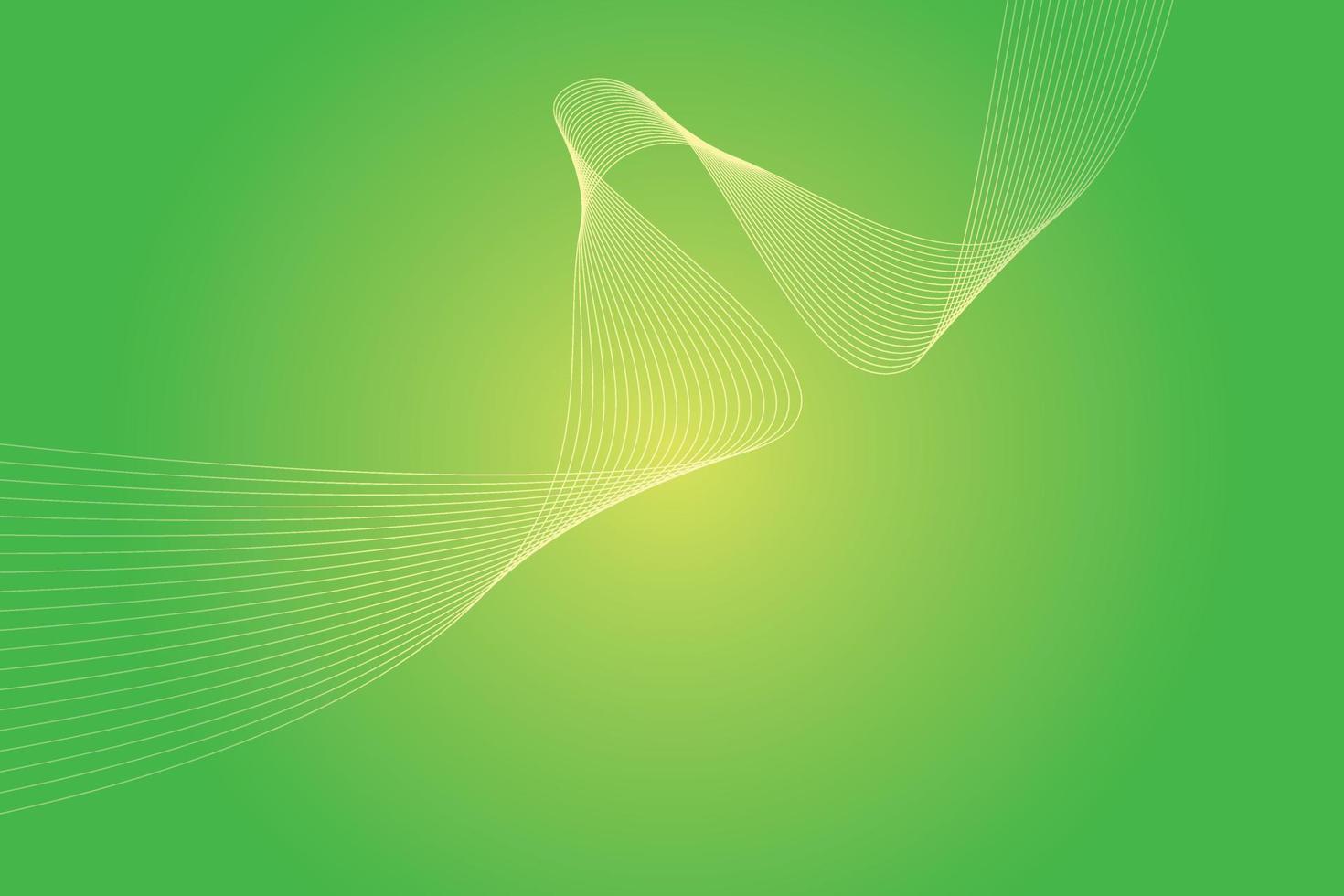 fond abstrait avec des lignes ondulées colorées. conception de fond dégradé jaune vert abstrait vecteur