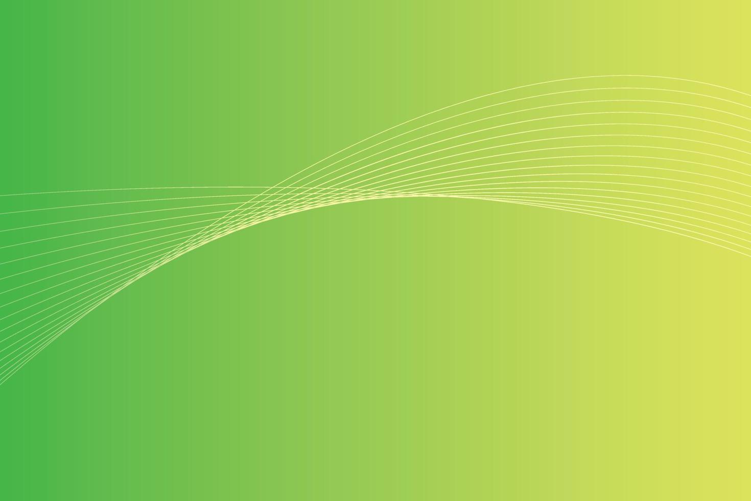 fond abstrait avec des lignes ondulées colorées. conception de fond dégradé jaune vert abstrait vecteur