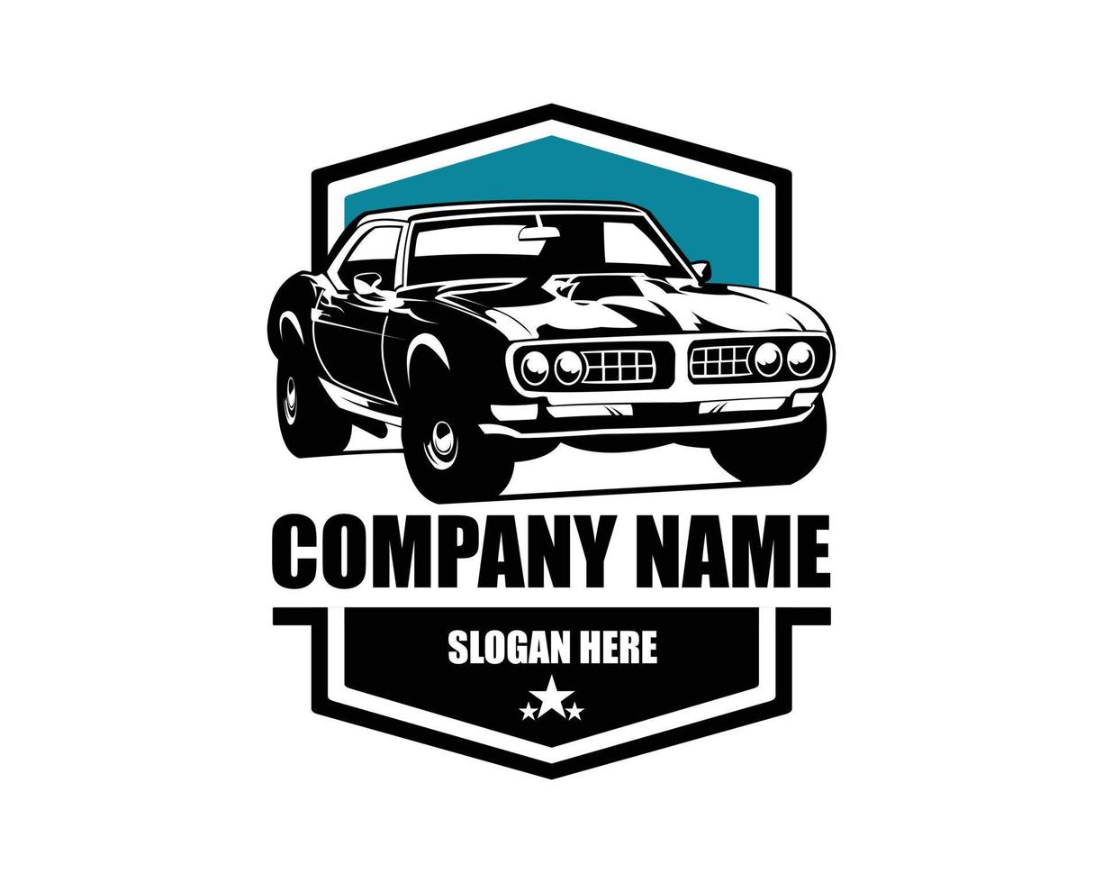 muscle car silhouette logo vecteur concept insigne emblème isolé