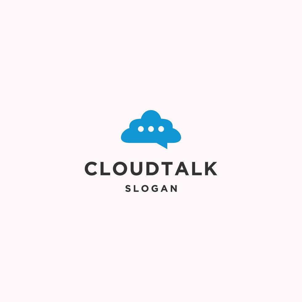 nuage parler logo icône modèle de conception illustration vectorielle vecteur