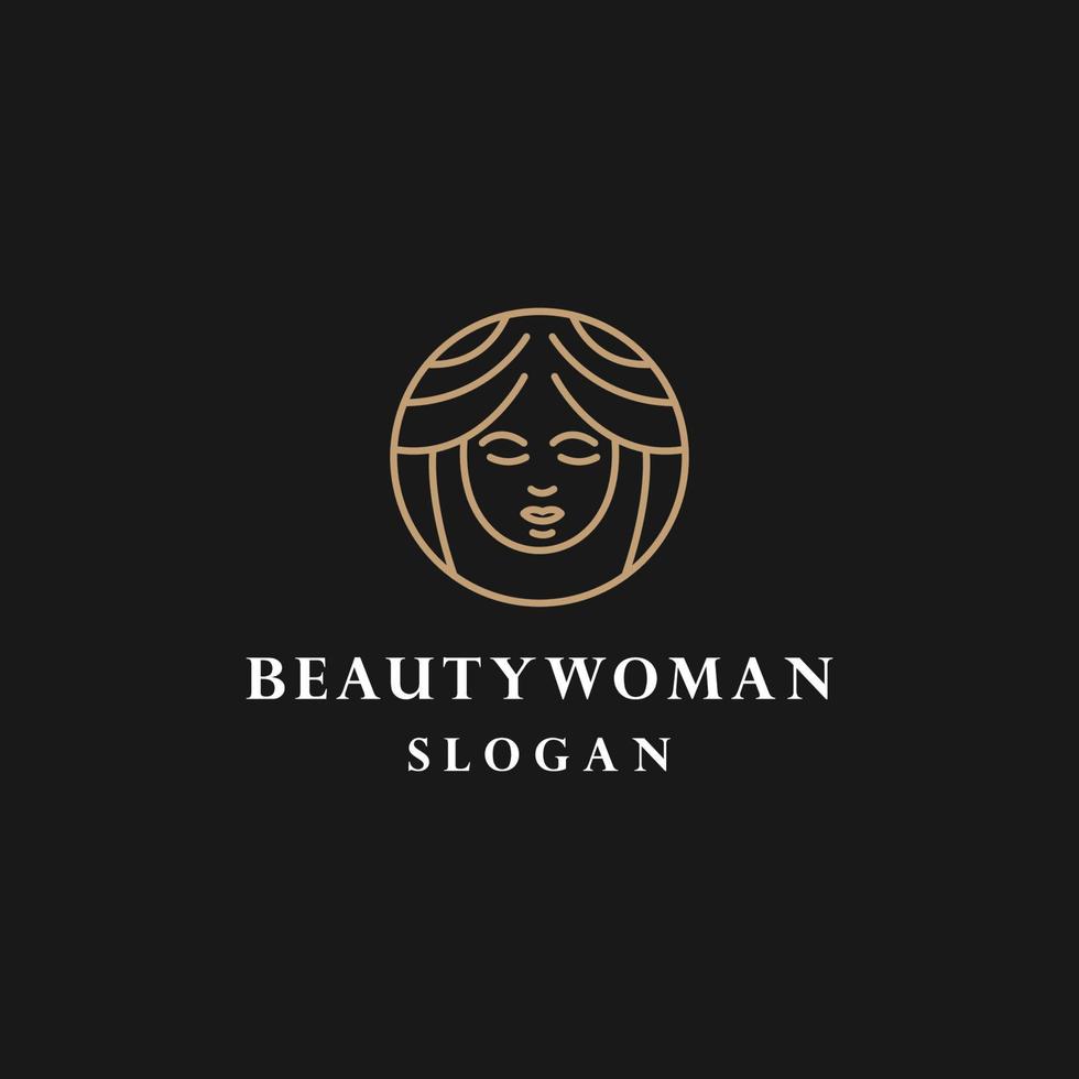 modèle de conception d'icône de logo femme beuaty vecteur