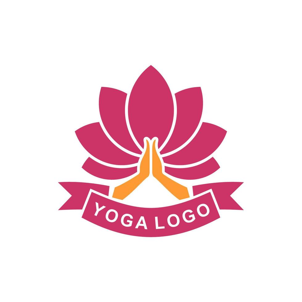 logo yoga. méditation de relaxation, pleine conscience, vecteur de concentration