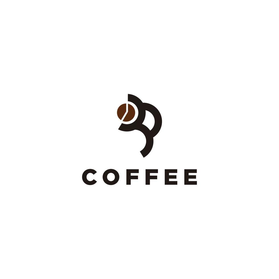 modèle de conception d'icône de logo de café vecteur plat
