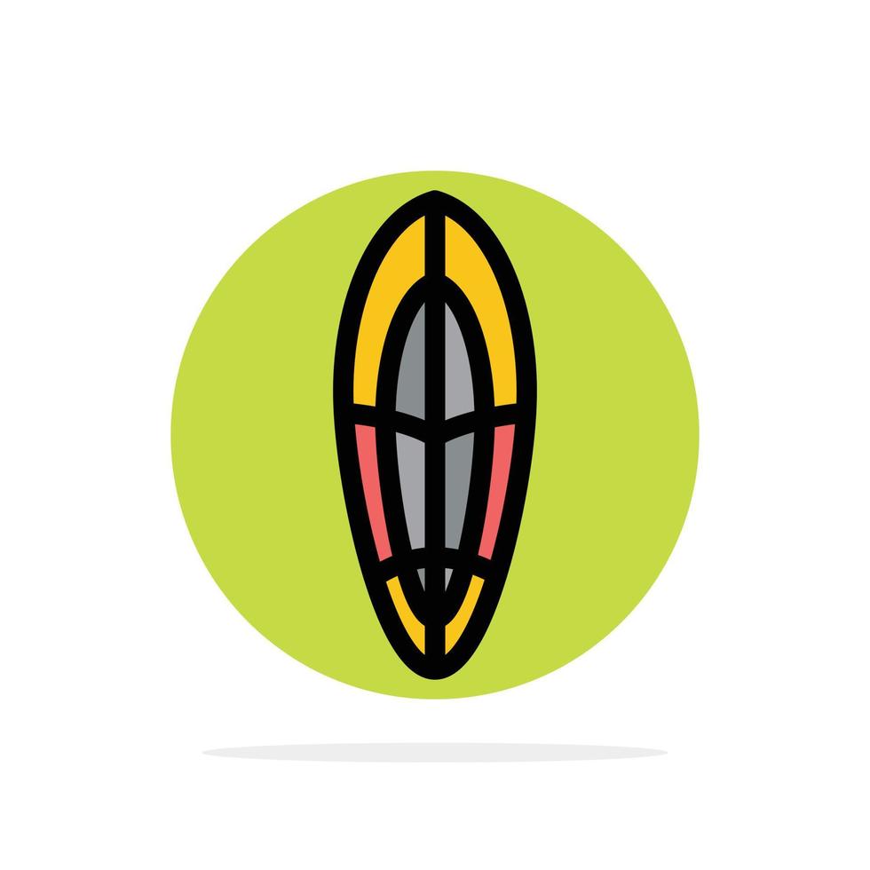 loisirs sports planche de surf surf abstrait cercle fond plat couleur icône vecteur