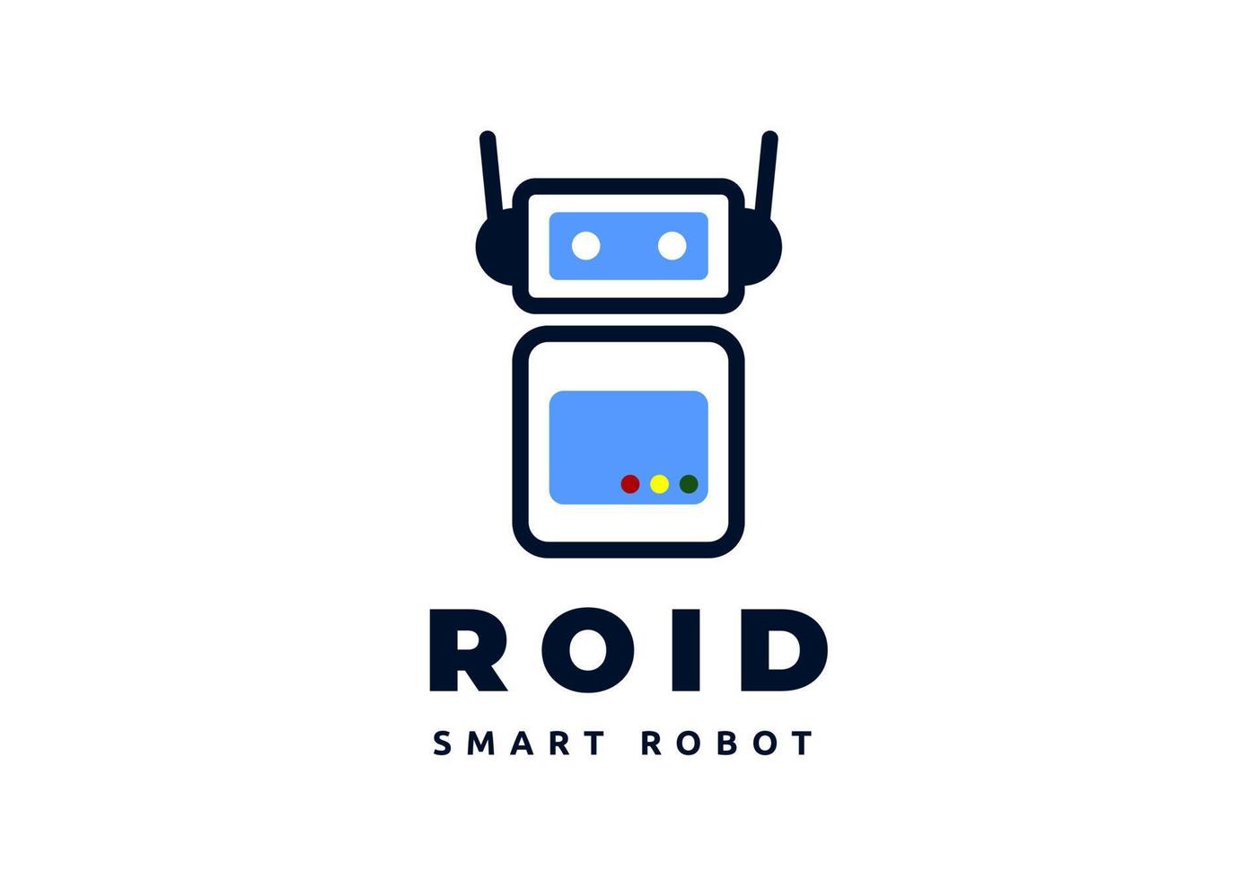 logo robot, parfait pour magasin d'électronique. vecteur