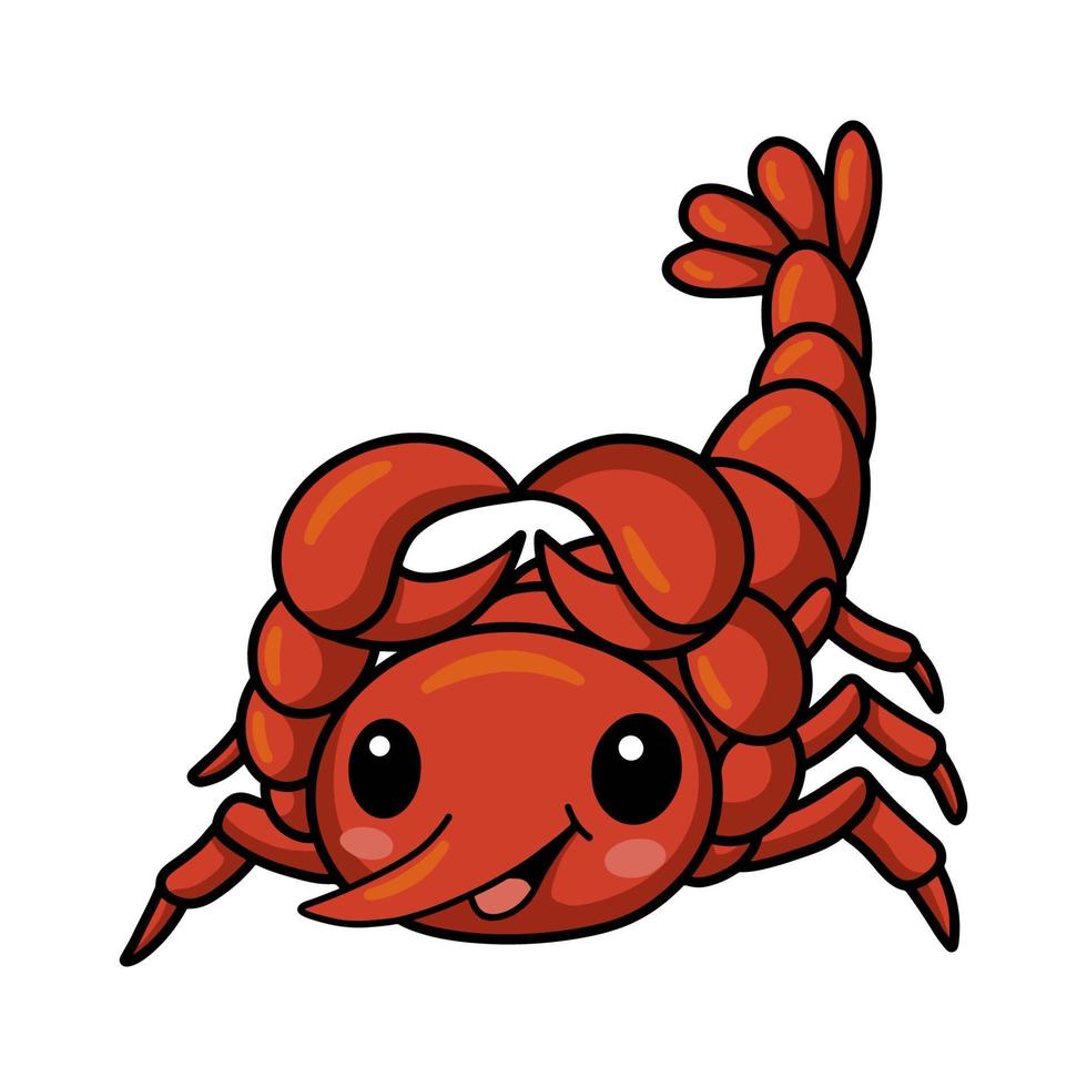 mignon petit personnage de dessin animé de homard vecteur
