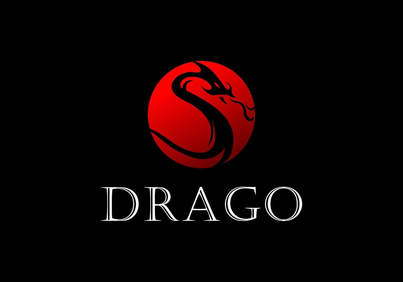 logo d'illustration de dragon, sur fond blanc. vecteur