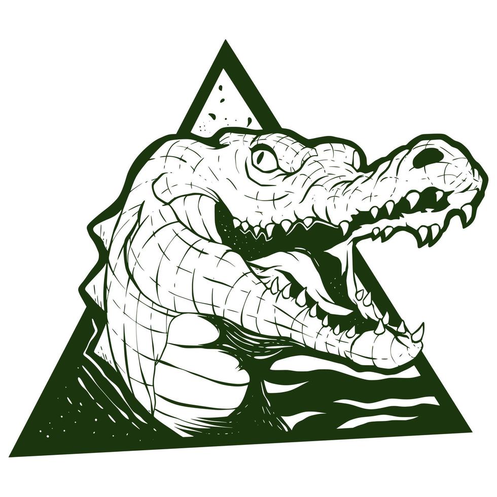 crocodile mascotte logo illustration vecteur art