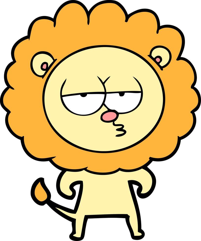 personnage de lion de vecteur en style cartoon