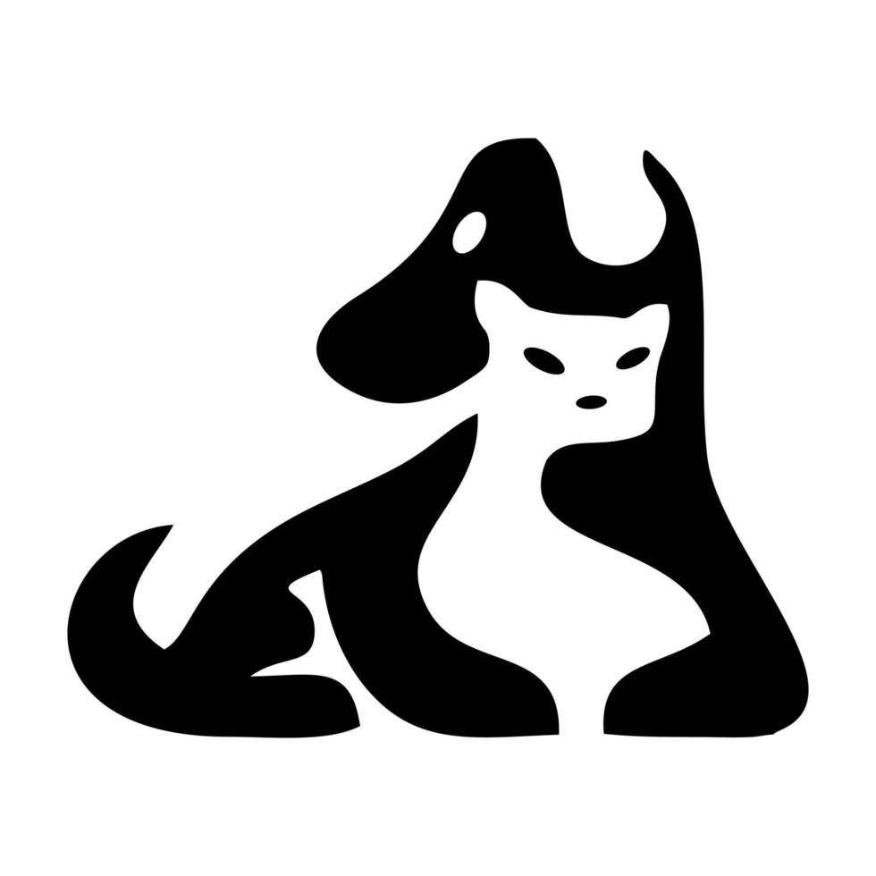 illustration vectorielle de conception d'animalerie de chien de chat vecteur