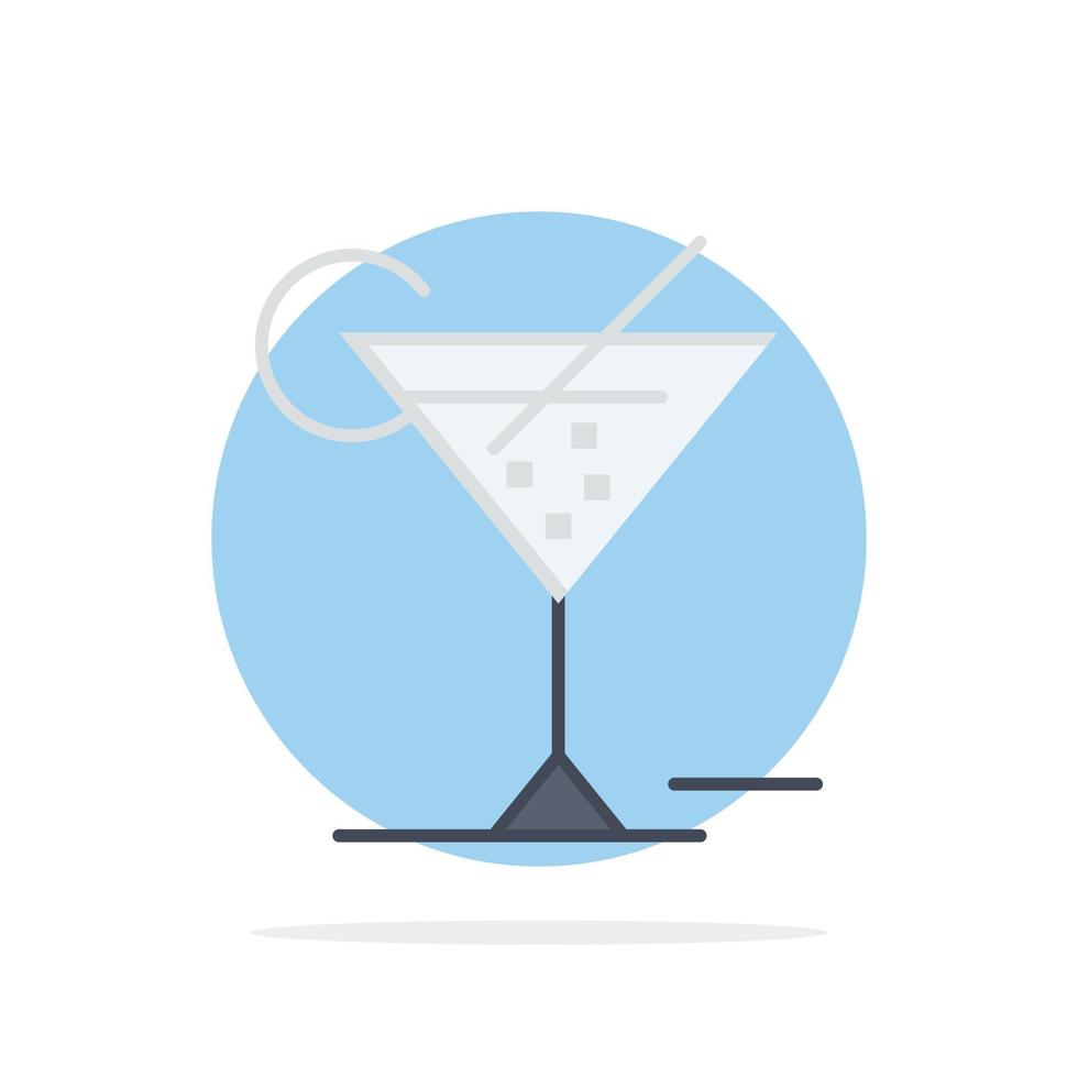 verres verres boisson hôtel abstrait cercle fond plat couleur icône vecteur