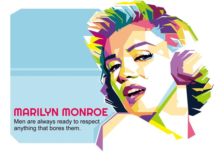 Marilyn monroe - vie de Hollywood - wpap vecteur