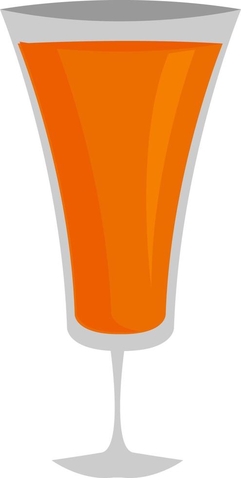 verre de jus d'orange, illustration, vecteur sur fond blanc.