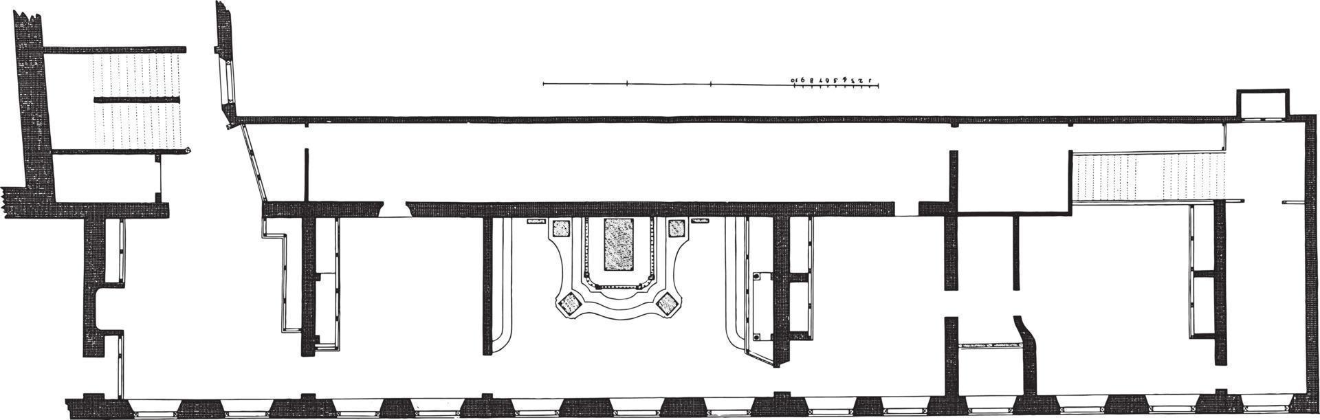 plan d'étage des chambres du stadhouderlijke hof à la haye, illustration vintage. vecteur