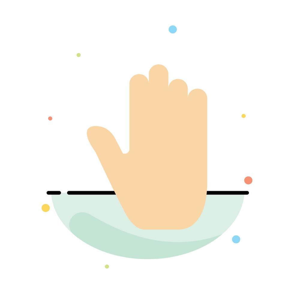 modèle d'icône de couleur plate abstraite de l'interface de la main des gestes du langage corporel vecteur