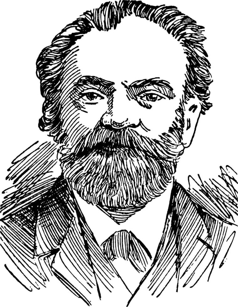 antonin dvorak, illustration vintage vecteur