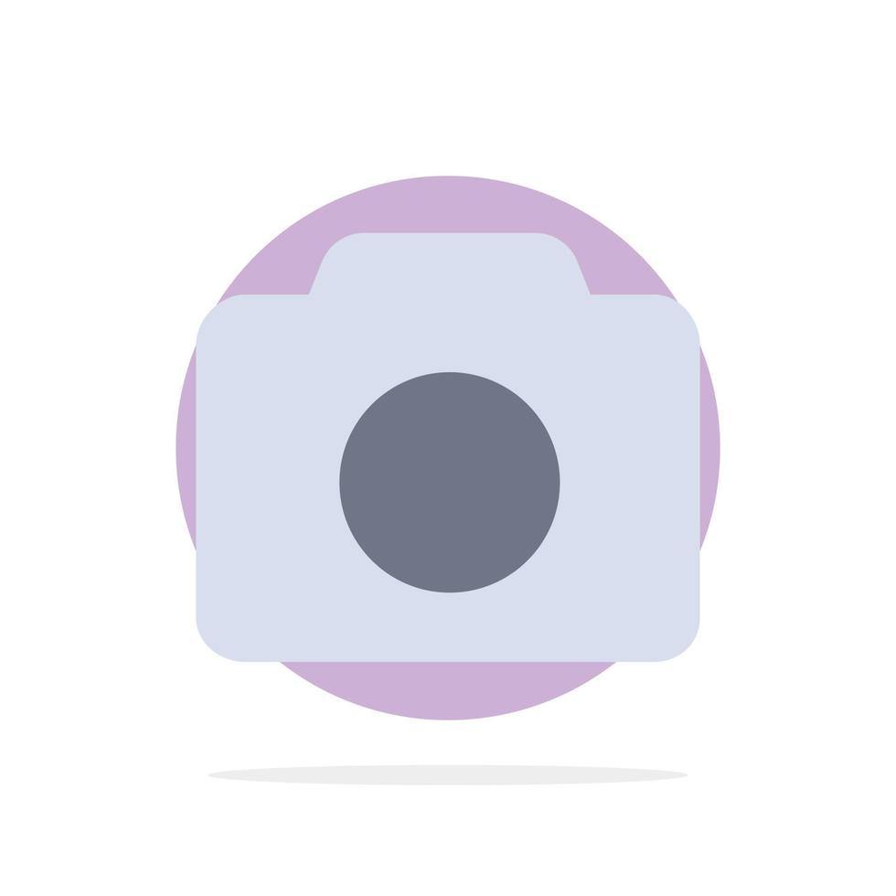 icône de couleur plate de fond de cercle abstrait d'interface utilisateur de base d'image de caméra vecteur