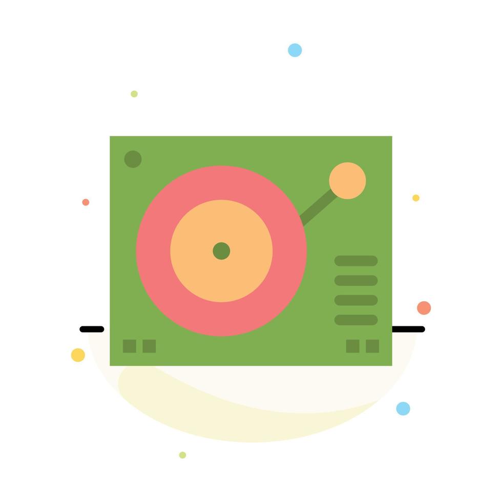 appareil de pont lecteur de phonographe record abstrait modèle d'icône de couleur plate vecteur