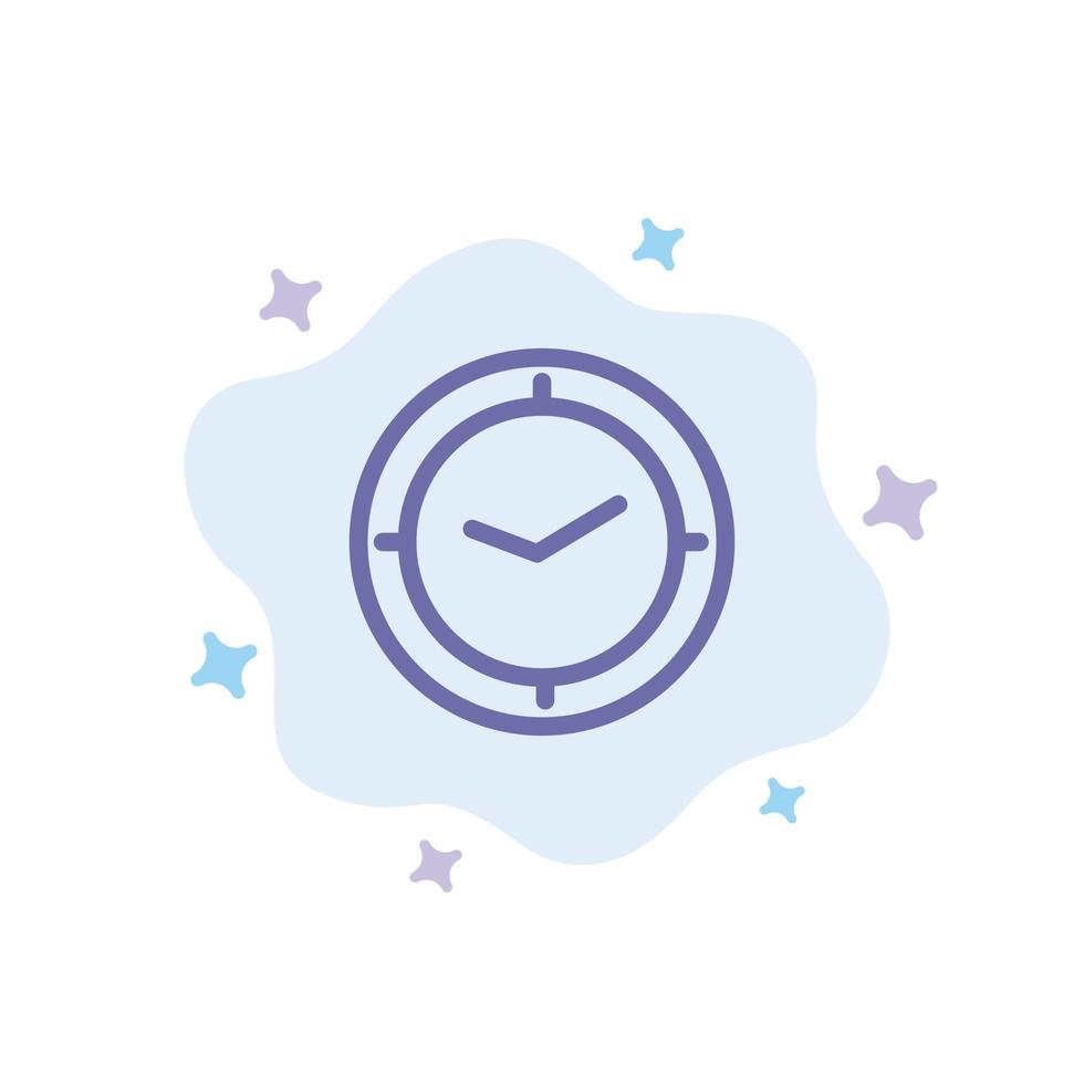 regarder l'heure minuterie horloge icône bleue sur fond de nuage abstrait vecteur