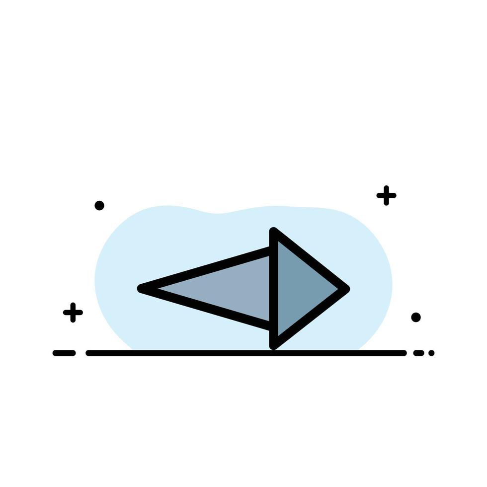 flèche droite prochaine entreprise ligne plate remplie icône vecteur modèle de bannière