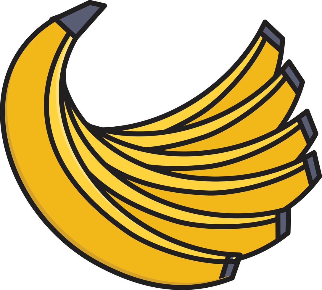 illustration vectorielle de banane sur fond. symboles de qualité premium. icônes vectorielles pour le concept et la conception graphique. vecteur