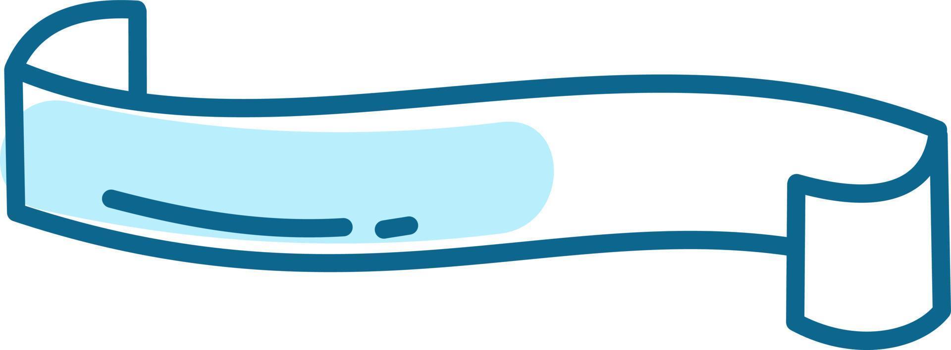 bannière bleue simple, illustration, vecteur sur fond blanc.