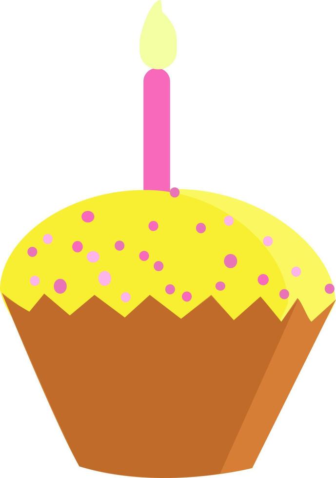 cupcake, illustration, vecteur sur fond blanc.