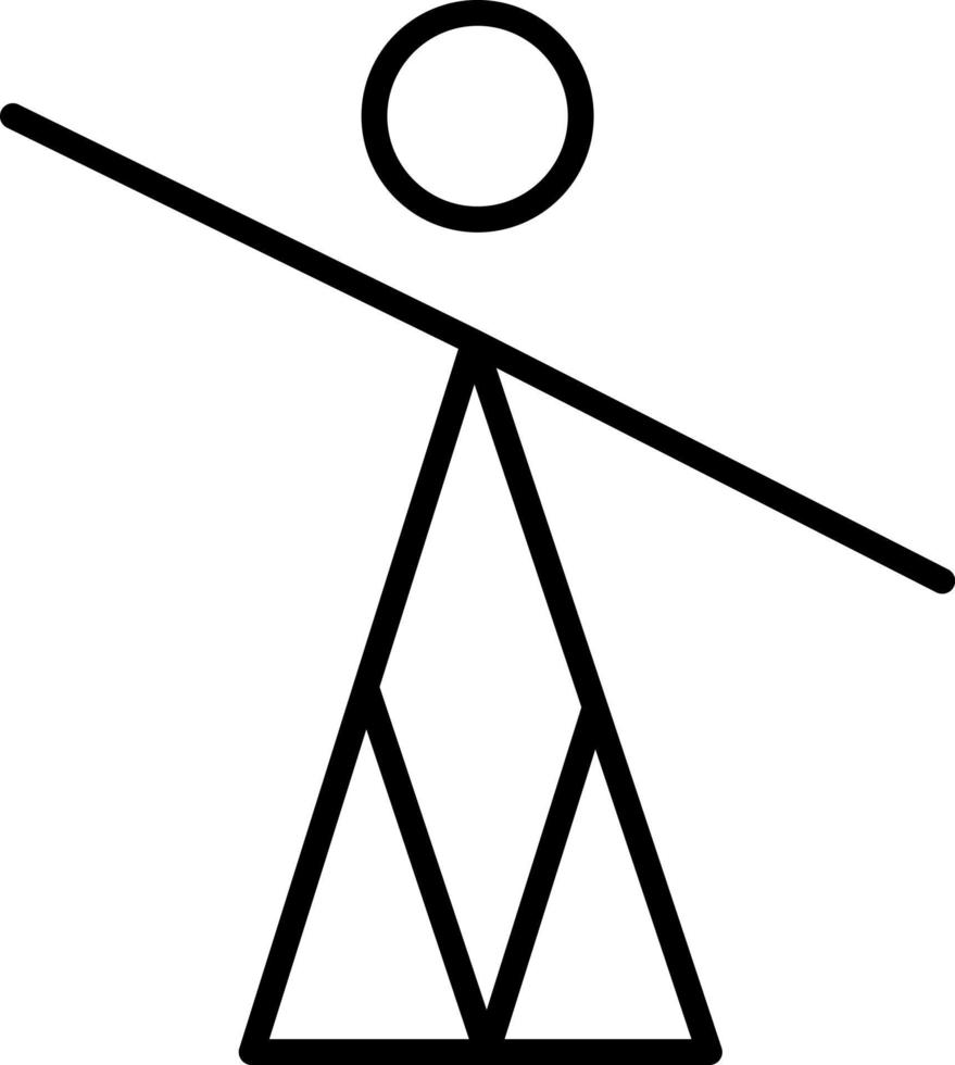 pictogramme de personne debout, illustration, sur fond blanc. vecteur