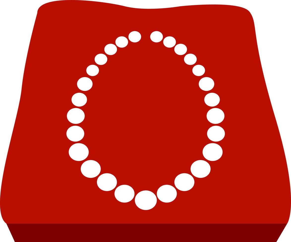 collier de perles, illustration, vecteur sur fond blanc.