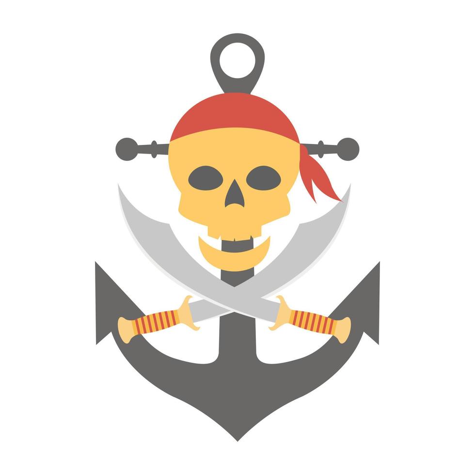 crâne de pirates à la mode vecteur
