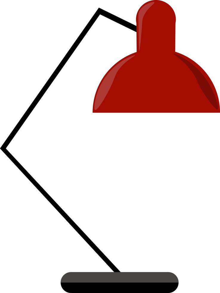 lampe rouge, illustration, vecteur sur fond blanc.