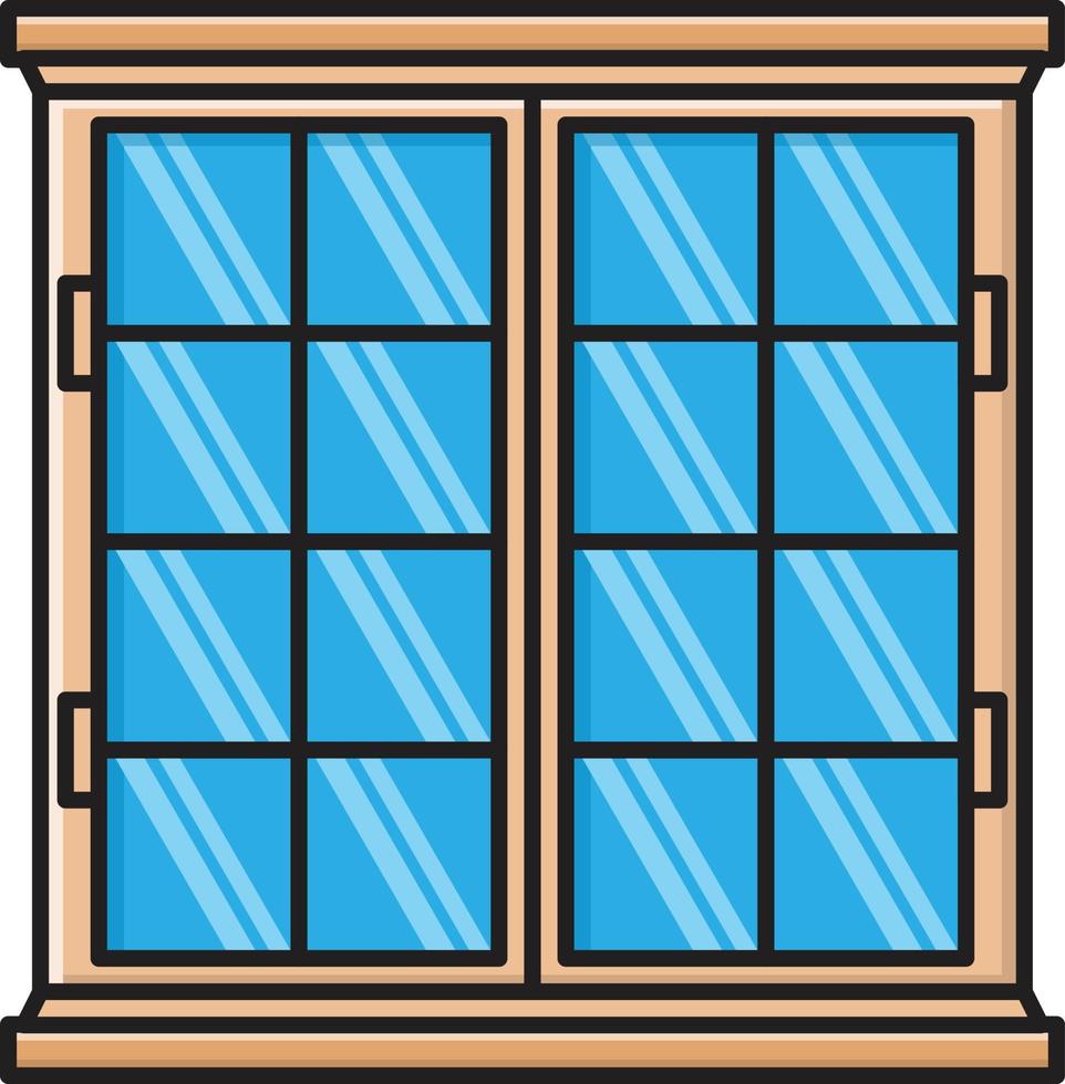 illustration vectorielle de fenêtre sur fond. symboles de qualité premium. icônes vectorielles pour le concept et la conception graphique. vecteur