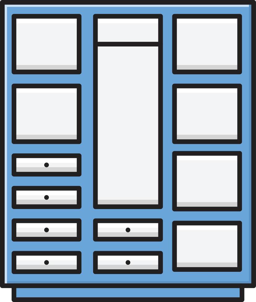 illustration vectorielle de placard sur fond.symboles de qualité premium.icônes vectorielles pour le concept et la conception graphique. vecteur