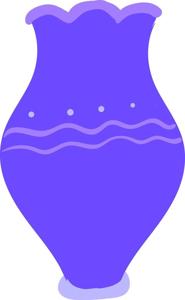 Vase plat violet, illustration, vecteur sur fond blanc.