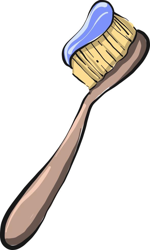 brosse dentaire, illustration, vecteur sur fond blanc