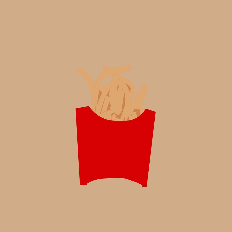 frites, illustration, vecteur sur fond blanc.