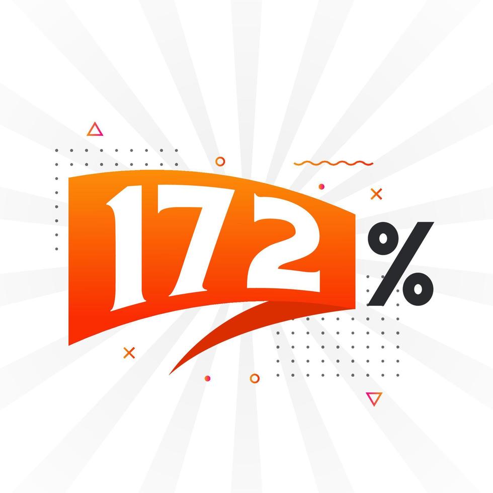 172 promotions de bannières marketing à prix réduits. Conception promotionnelle de 172 % des ventes. vecteur