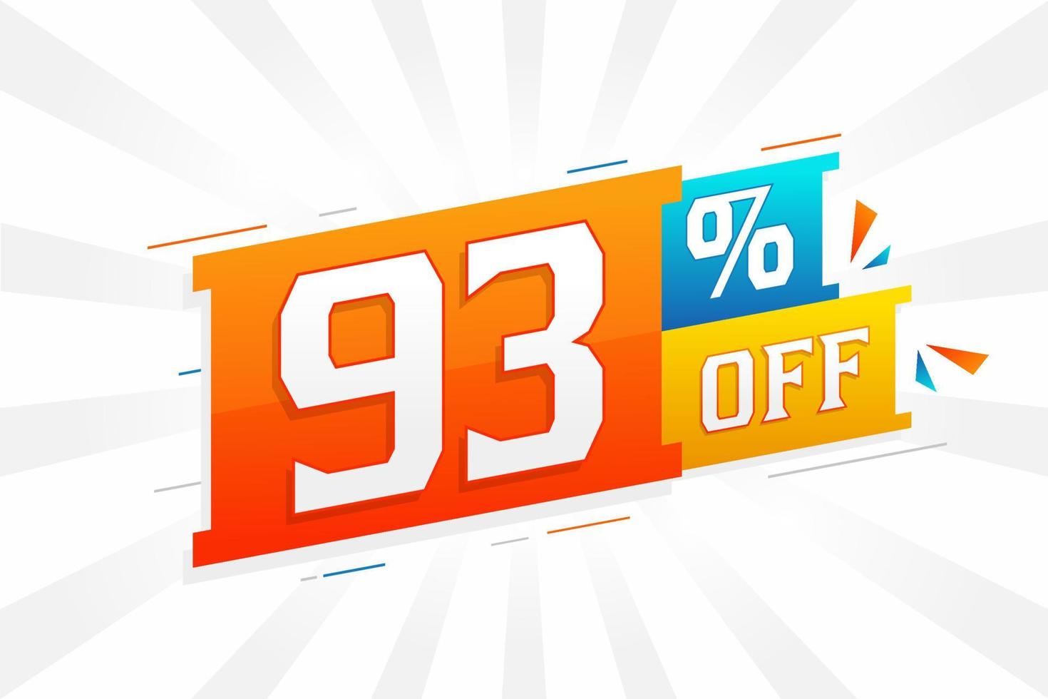 93% de réduction sur la conception de campagnes promotionnelles spéciales 3d. 93 de l'offre de remise 3d pour la vente et le marketing. vecteur