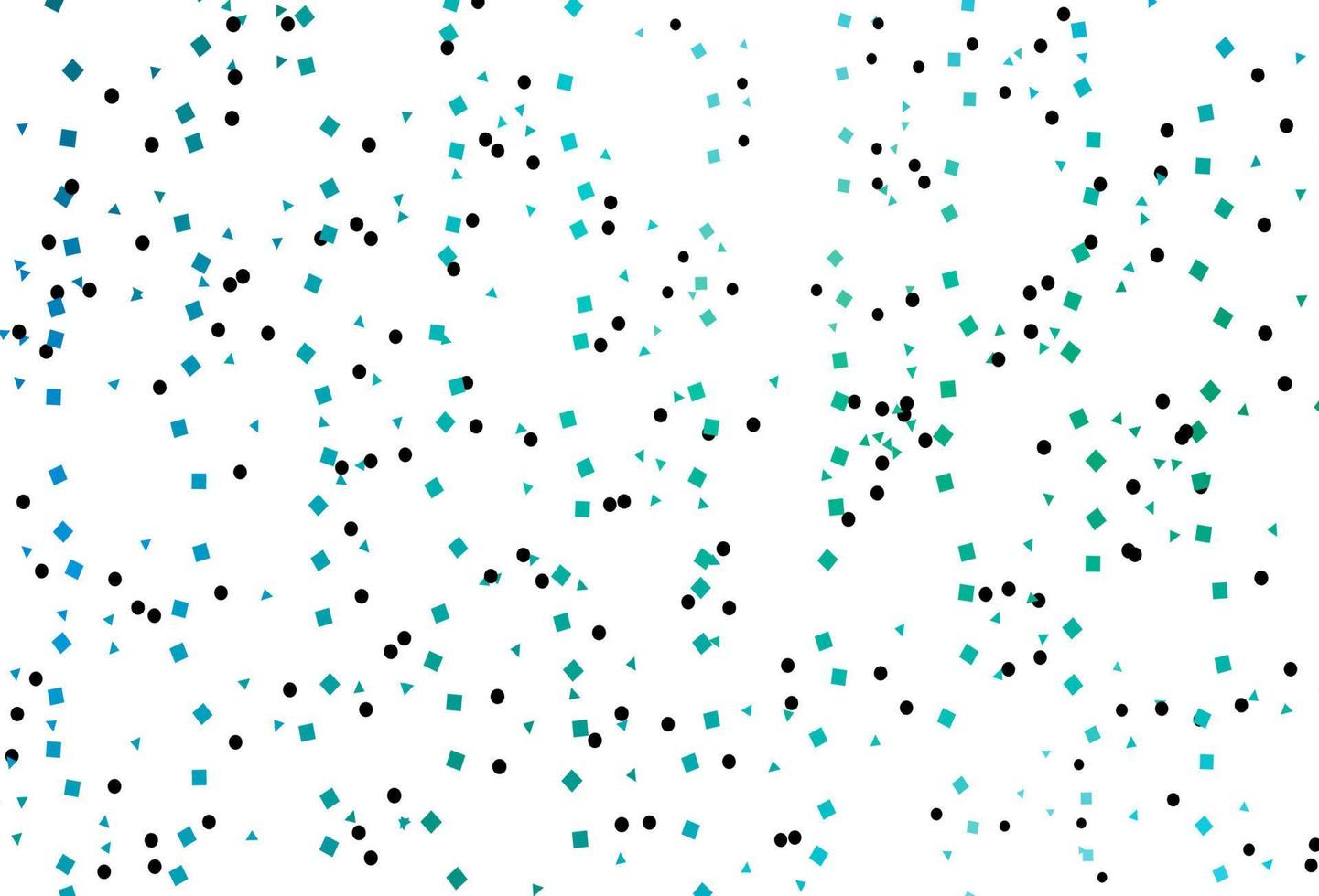 modèle vectoriel bleu clair et vert avec cristaux, cercles, carrés.