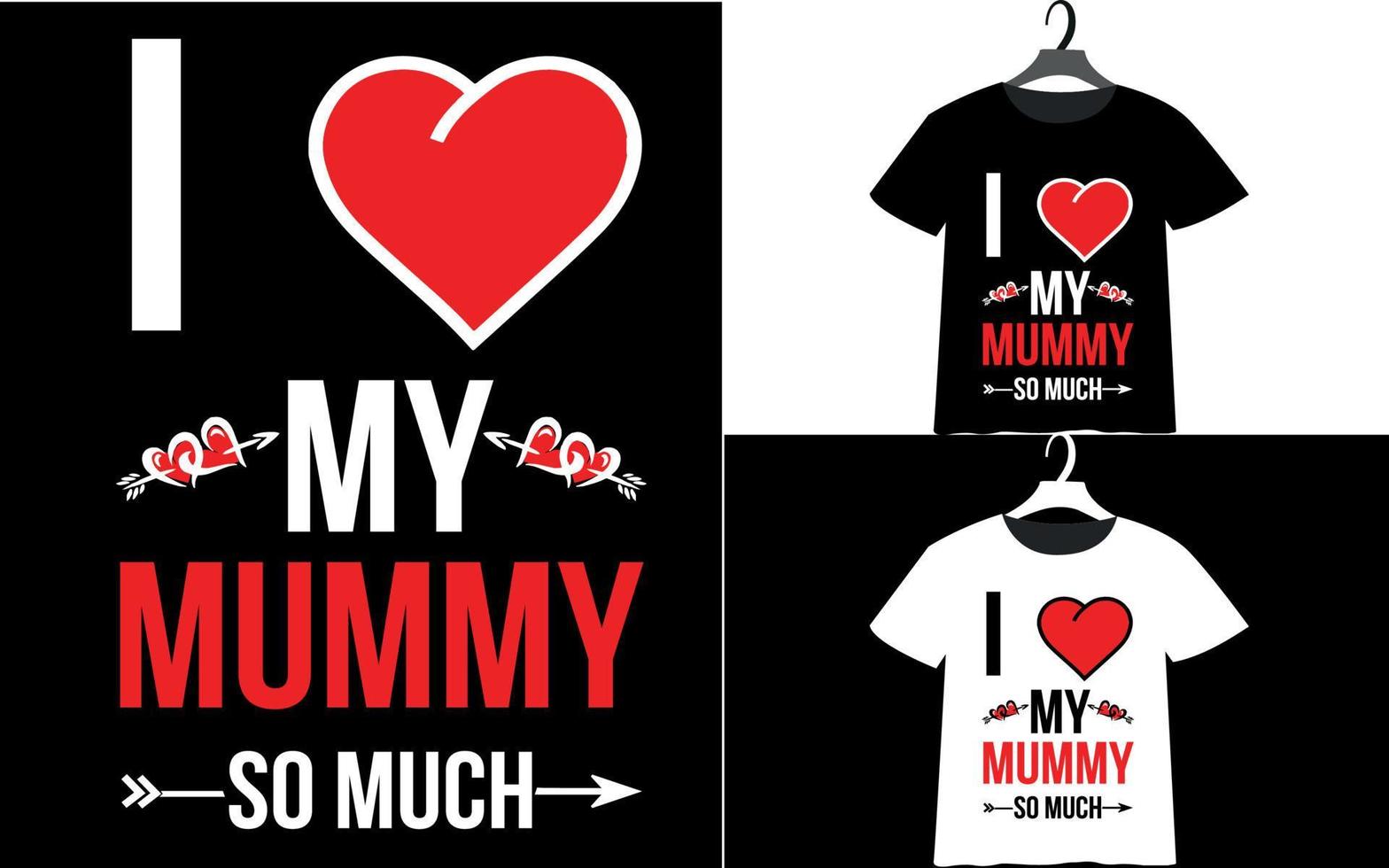 meilleur design de t-shirt maman saint valentin vecteur