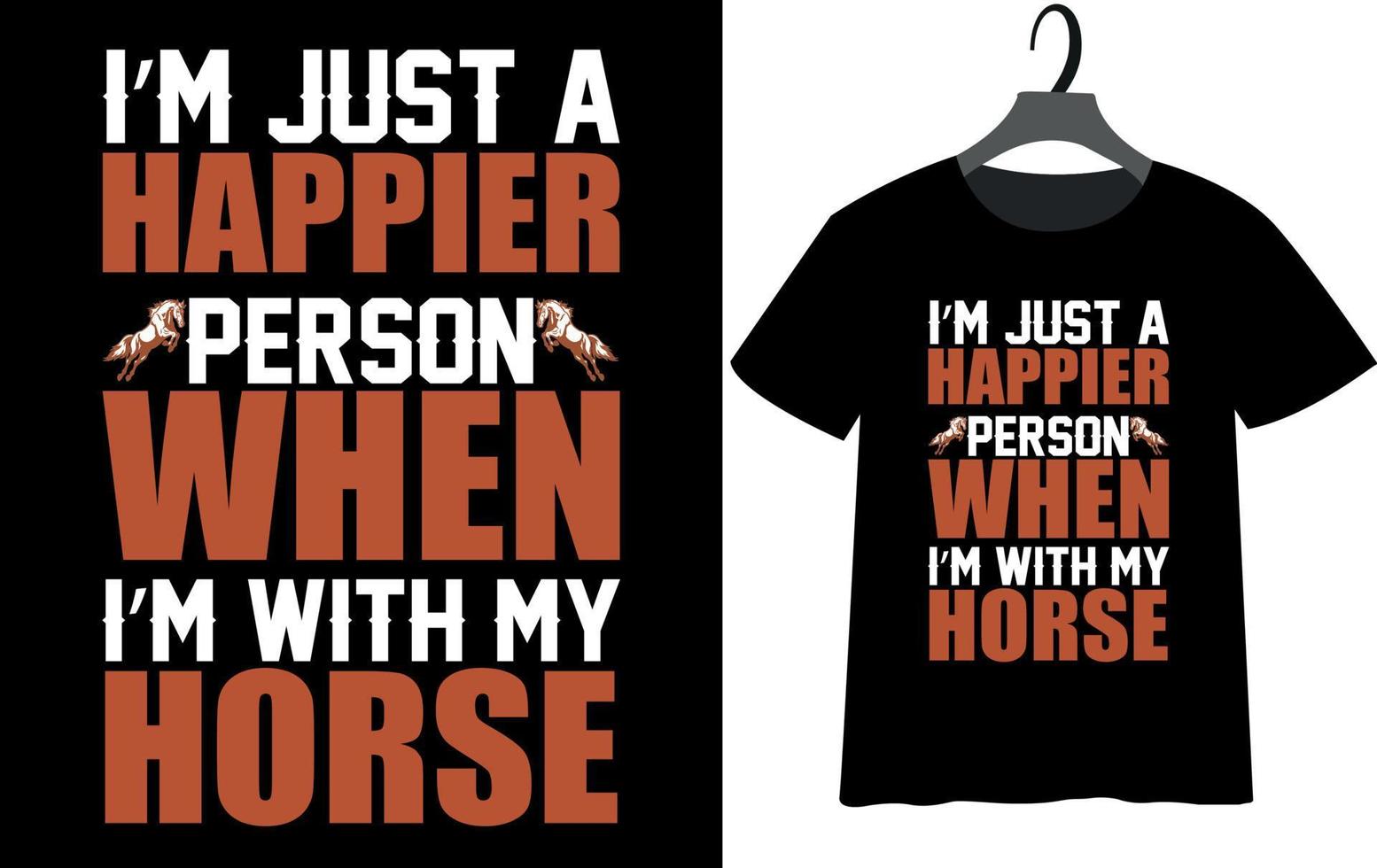 meilleur design de t-shirt chevaux vecteur