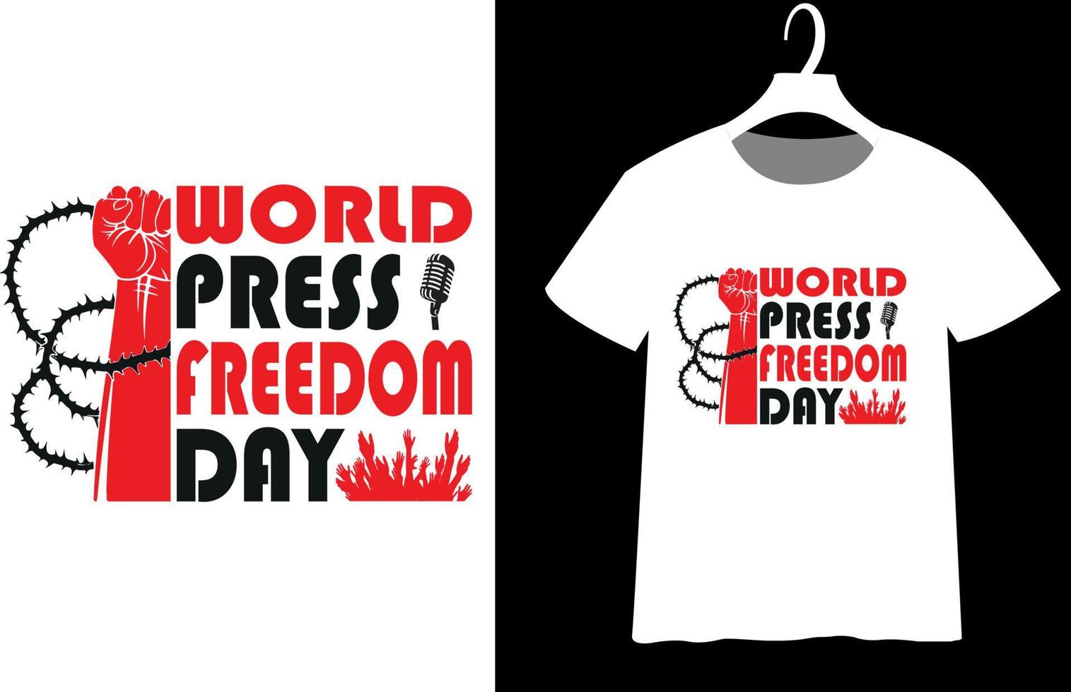 meilleur design de t-shirt de la journée mondiale de la liberté de la presse pour vous vecteur