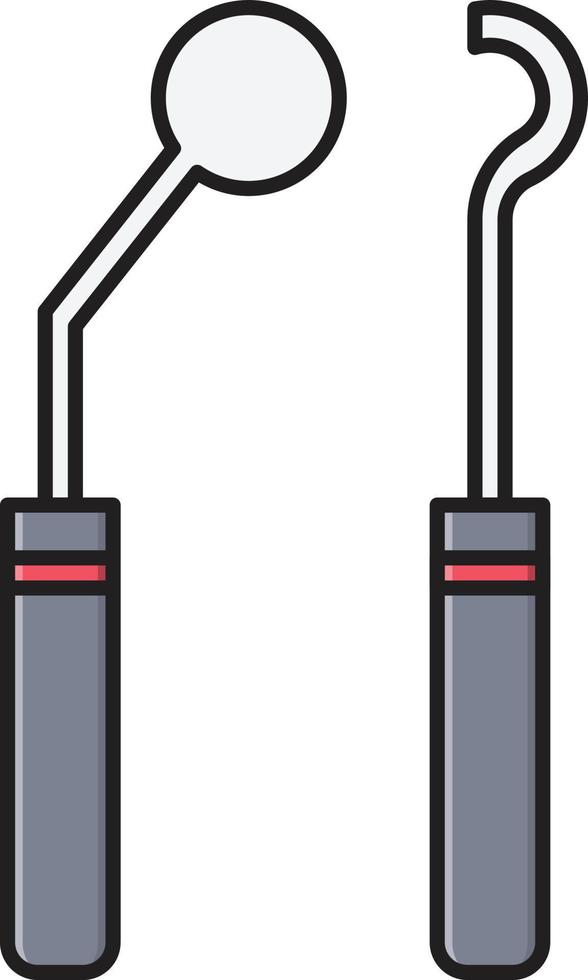 outils dentaires illustration vectorielle sur un fond. symboles de qualité premium. icônes vectorielles pour le concept et la conception graphique. vecteur