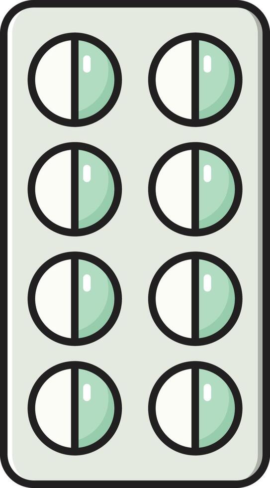 illustration vectorielle de médecine sur un fond. symboles de qualité premium. icônes vectorielles pour le concept et la conception graphique. vecteur